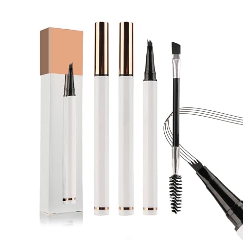 Augenbrauenstifte Microblading-3 Stück 2025 Upgraded 3D Wasserfest Schweißfester Augenbrauenstift mit 4 Gabelspitzen Magischer Pinselspitze Erzeugt Feiner Eyebrow Pencil Natürliche Langlebig-Hellbraun Augenbrauenstifte Microblading-3 Stück 2025 Upgraded 3D Wasserfest Schweißfester Augenbrauenstift mit 4 Gabelspitzen Magischer Pinselspitze Erzeugt Feiner Eyebrow Pencil Natürliche Langlebig-Hellbraun von Gigquake