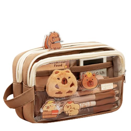 Gihioue Federmäppchen,Federtasche mit Stickern und Ansteckern | Großes Fassungsvermögen Niedliches Schreibset Stifte Organizer Tragbarer Aufbewahrung für Schüler Jugendliche Schule von Gihioue