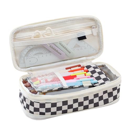 Gihioue Federtasche | Federtasche | Ausklappbare Box Mit Doppelreißverschluss Für Ästhetisches Schulmaterial Bastelbedarf Und Kunstzubehör Für Studenten Mädchen Und Schüler von Gihioue