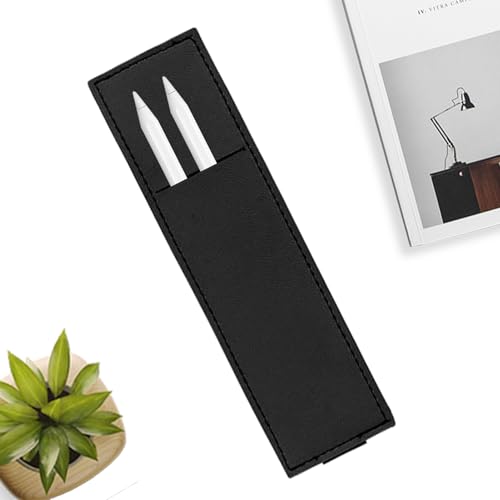 Gihioue Stiftehalter | Stift- und Bleistifttasche – abnehmbare, tragbare, schlanke, verstellbare Hülle für Tablet, Reisetagebuch, Arbeitsplatz, Schulplaner, Schwarzer Doppelstift, Refer to description von Gihioue