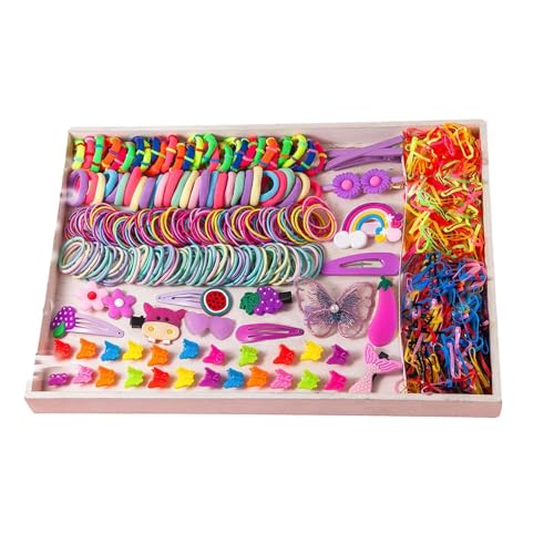 Haargummi-Set, Haargummi und Clip-Set - Elastische Pferdeschwanzhalter,Haarband-Set, Haarbänder, Haargummis, Haarspange, Haargummi-Set, Pferdeschwanzhalter für Kinder Mädchen von Gihioue