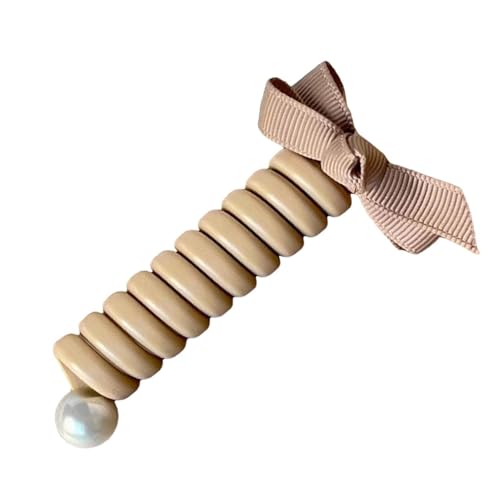 Telefonkabel-Haargummis | Keine Verwicklungen Fliege Haarseil Stirnband,Wasserdichte elastische Pferdeschwanzbänder, dehnbar für dickes und lockiges Haar, Frauen und Mädchen von Gihioue