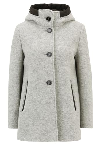 Gil Bret Damen Wolljacke mit Kapuze Light Grey Melange,38 von Gil Bret
