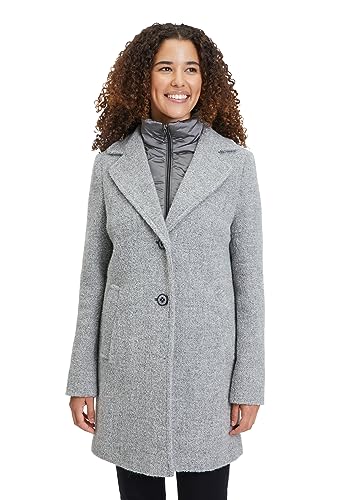 Gil Bret Damen Wollmantel mit abnehmbarem Westenteil Middle Grey Melange,36 von Gil Bret