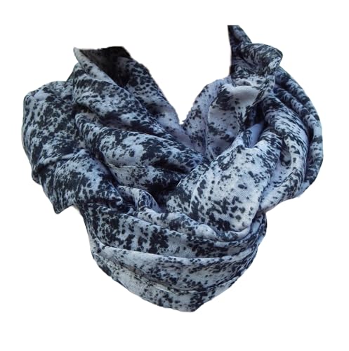 GIL-DESIGN XXL LOOP SCHAL SCHLAUCHSCHAL RUNDSCHAL HALSTUCH TÜCHER AUSWAHL HERBST WINTER 2023-2024 (Trend Schwarz Weiß 18) von GIL-DESIGN