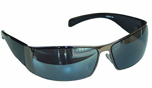 GANGSTER SONNENBRILLE Schwarz SPORTBRILLE MOTORRADBRILLE SPORT BRILLE (schwarz verspiegelt) von Gil SSC