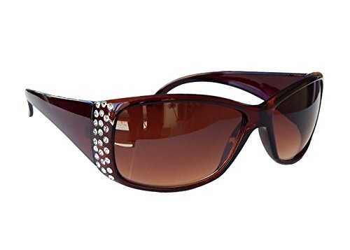 Gil SSC Damenbrille Sonnenbrille mit Strass Brille Damen Sunglasses M 38 (Braun) von Gil SSC