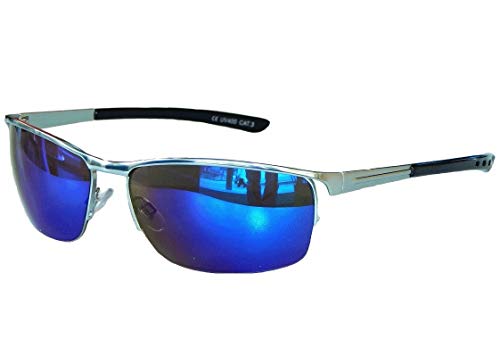 Gil SSC MATRIX SONNENBRILLE Chrom blau verspiegelt SPORTBRILLE MOTORRADBRILLE SPORT BRILLE (Chrom Blau) von Gil SSC