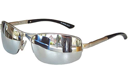 MATRIX SONNENBRILLE SPORTBRILLE MOTORRADBRILLE SPORT BRILLE M 26 (Chrom silber verspiegelt) von GIL-DESIGN