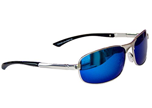 MATRIX SONNENBRILLE SPORTBRILLE MOTORRADBRILLE SPORT BRILLE M 3 (Chrom silber blau verspiegelt) von Gil SSC