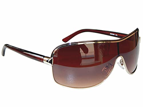 Pilotenbrille Brille Sonnenbrille Pornobrille Fliegerbrille Moderner Look Auswahl M 7. (Silber Braun) von Gil SSC