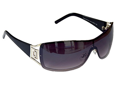 Sonnenbrille Damenbrille Brille Monoglas Moderner Style Damen M 41 (Silber Schwarz) von Gil SSC