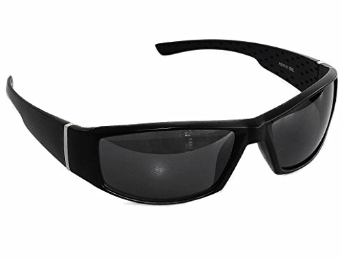 Sonnenbrille Gangster Style Motorradbrille Radbrille Sportlicher Look (Gangster Schwarz Chrome) von Gil SSC