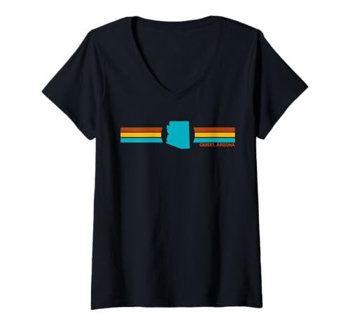 Damen Gilbert Arizona schenkt AZ City T-Shirt mit V-Ausschnitt Damen Gilbert Arizona schenkt AZ City T-Shirt mit V-Ausschnitt von Gilbert AZ Souvenirs