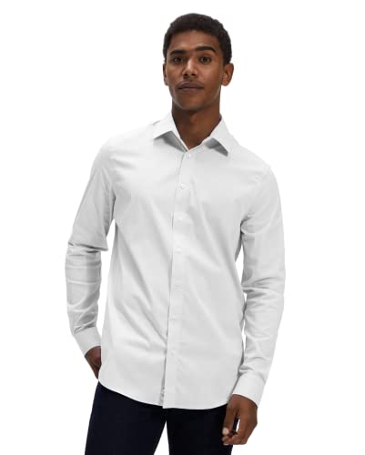 Fremont Classic - Regular fit Hemd Herren Weiß Gr. XL - Langarm Herrenhemd aus Bügelleichte Baumwolle mit Stretch - ideale Business Hemden für Männer von Gilby Park