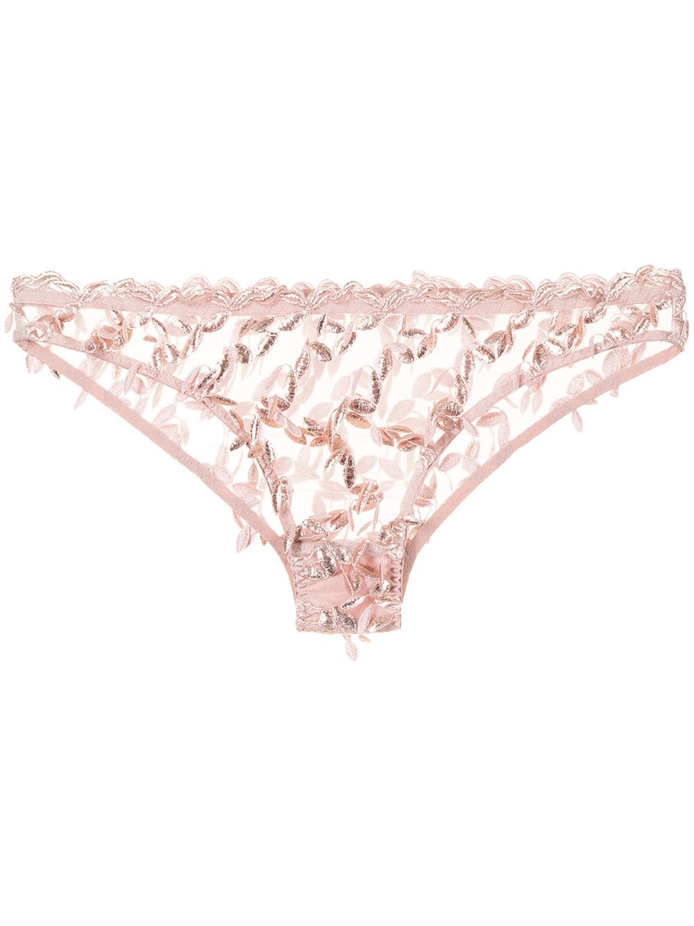 Gilda & Pearl Bestickter Tallulah Slip aus Seidenstretch - Rosa von Gilda & Pearl