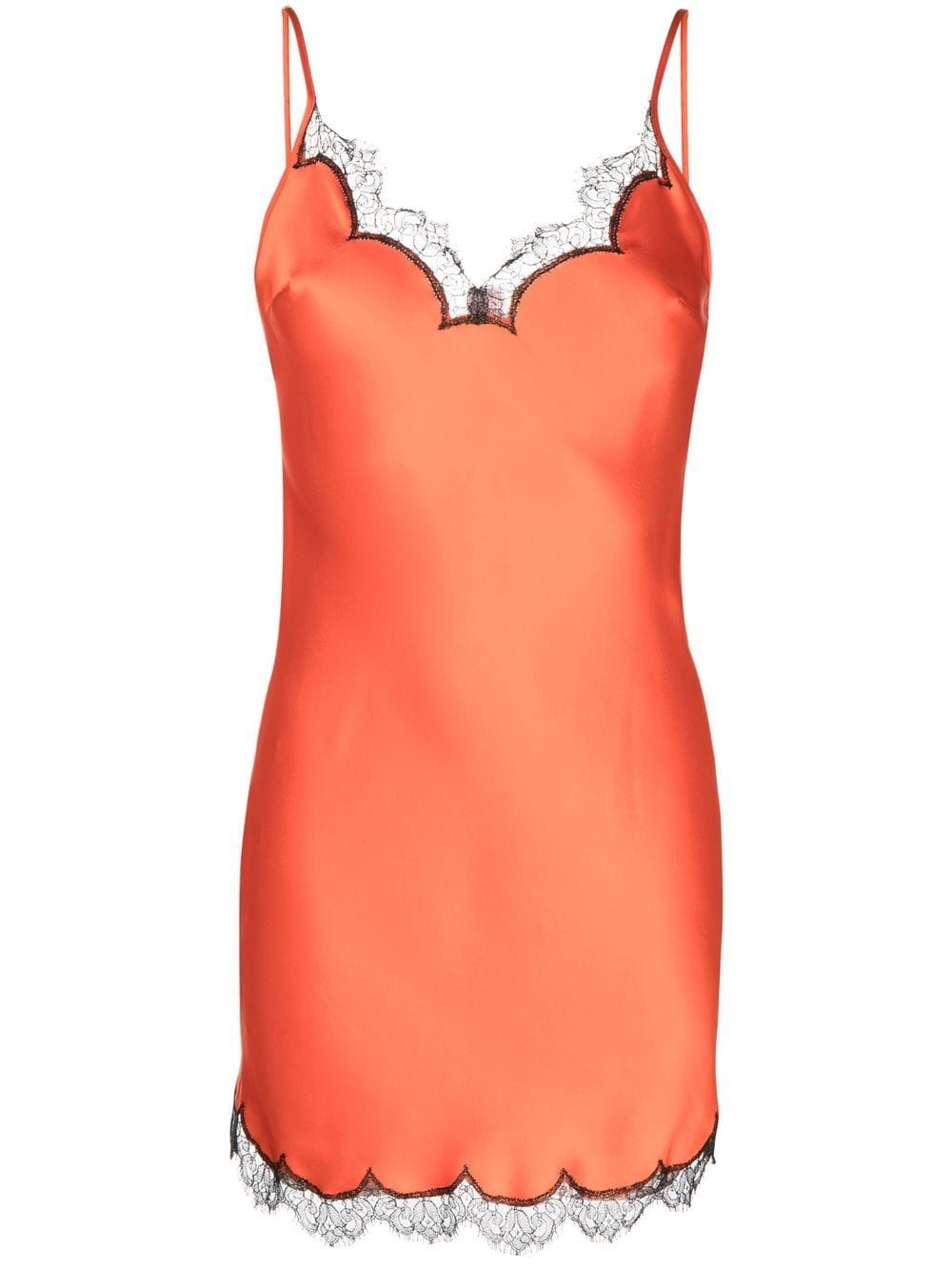 Gilda & Pearl Camisole-Kleid mit Spitzenborte - Orange von Gilda & Pearl