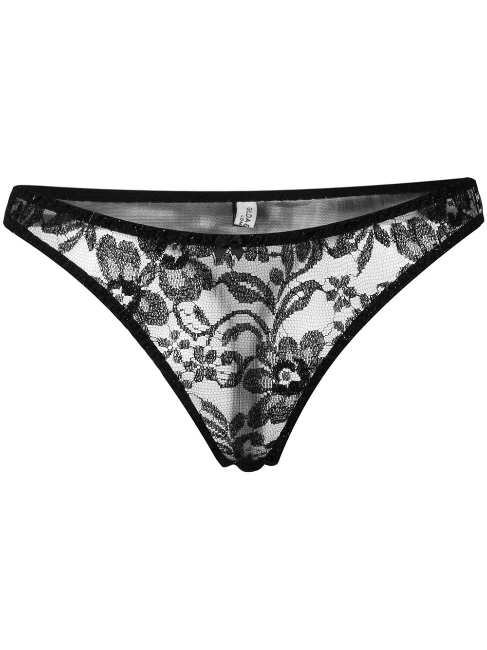 Gilda & Pearl 'Knightsbridge' Tanga - Schwarz von Gilda & Pearl