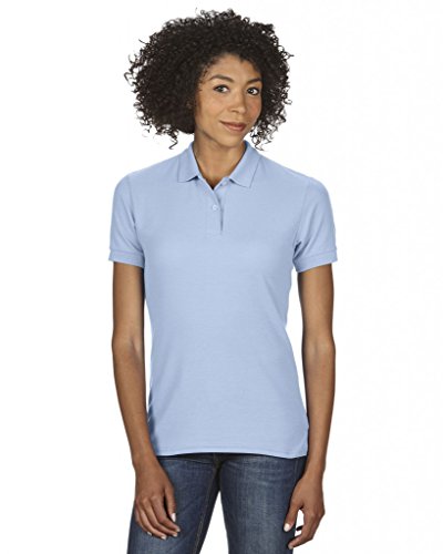 GILDAN Damen Ladies' DryBlend Double Piqué Polo/75800L Poloshirt, Blau (Light Blue 69), 44 (Herstellergröße: XL) von Gildan
