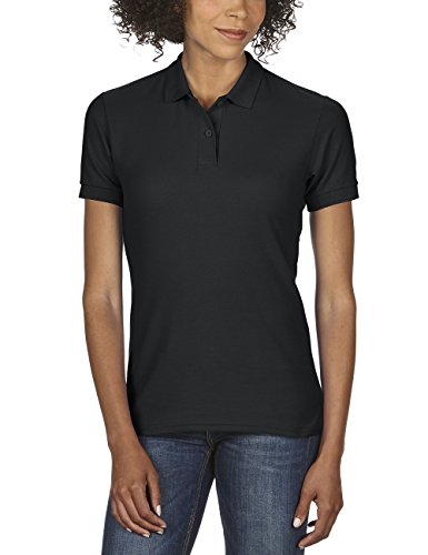 GILDAN Damen Ladies' DryBlend Double Piqué Polo/75800L Poloshirt, Schwarz (Black 36), (Herstellergröße: S) von Gildan