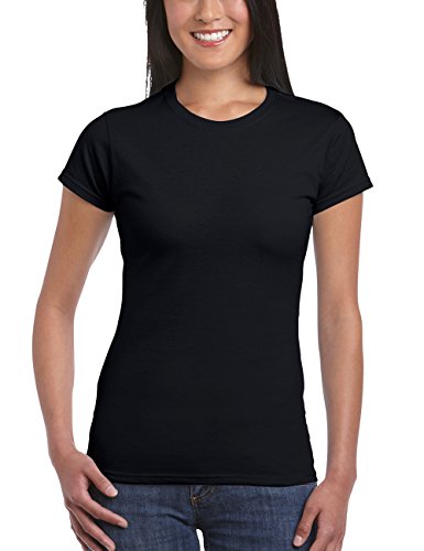 GILDAN Damen Ladies' Softstyle 64000L T-Shirt, Schwarz (Black 36), 44 (Herstellergröße: XL) von Gildan