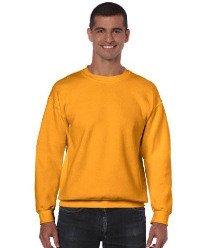 GILDAN Herren 50/50 Adult Crewneck Sweat Sweatshirt, Gold, M von Gildan