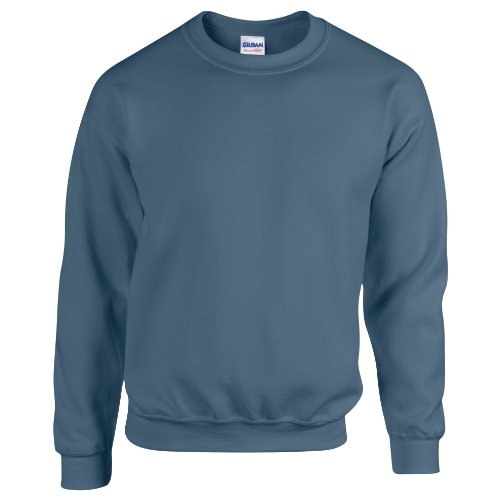 Gildan Herren 50/50 Adult Crewneck Sweat Sweatshirt, Blue (Indigo Blue), L von Gildan