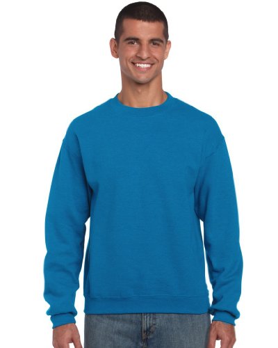 GILDAN Herren 50/50 Adult Crewneck Sweat Sweatshirt, Blau (Sapphire), L von Gildan