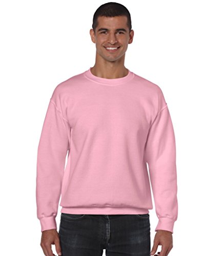 Gildan Herren 50/50 Adult Crewneck Sweat Sweatshirt, Pink (Light Pink), L von Gildan