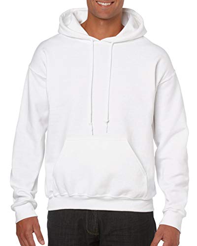 Gildan Sweatshirt mit Kapuze Heavy Blend Gr. M, weiß von Gildan