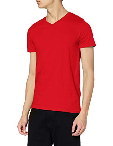 GILDAN Herren Soft Style V-Neck T-Shirt, rot, M von Gildan