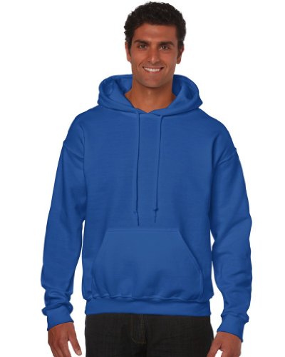 GILDAN Herren Adult 50/50 Cotton/Poly. Hooded Sweat Sweatshirt, Blau (Royal), Small (Herstellergröße: S) von Gildan