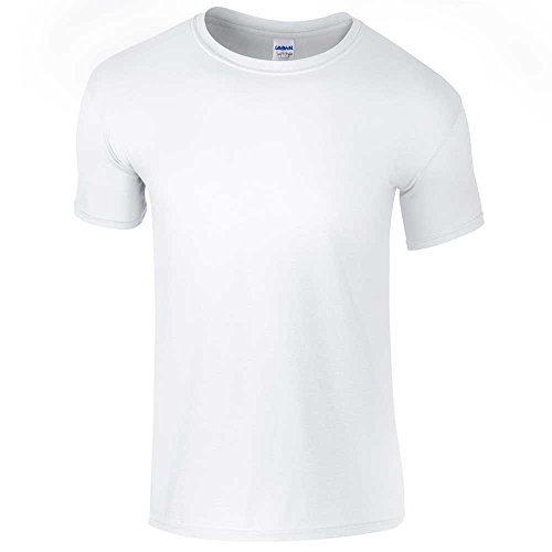 GILDAN Herren Adult 160Gsm T-Shirt, Weiß (White White), L von Gildan