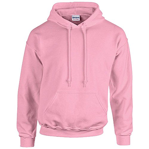 Gildan, G18500 XX, großes und dickes Fleecemischgewebe-Sweatshirt mit Kapuze, für Kinder und Erwachsene, Farbe: Schwarz und Hellrosa, 5X-Large. von Gildan