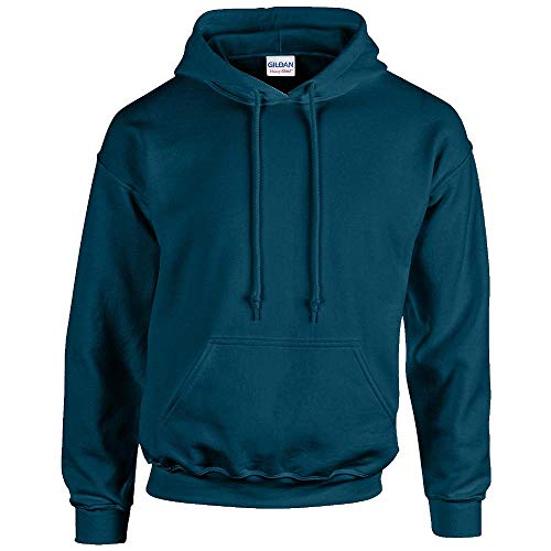 Gildan, G18500 XX, großes und dickes Sweatshirt aus Fleecemischgewebe mit Kapuze, für Kinder und Erwachsene, Farbe: Schwarz und Legion-Blau, L. von Gildan