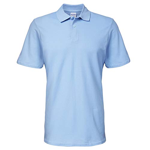 Gildan 64800 Softstyle Erwachsene Double Piqué Poloshirt, Hell, blau, XL von Gildan
