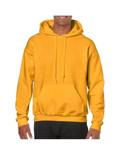 Gildan Blank Hoodie - Kapuzenpullover - Unisex Style 18500 Erwachsene Pullover, gold, X-Large von Gildan