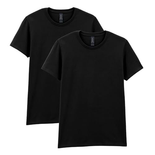 Gildan Damen Erwachsene, schwere Baumwolle, 2er-Pack T-Shirt, schwarz, XX-Large von Gildan