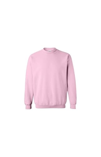 Gildan Damen Fleece-Sweatshirt mit Rundhalsausschnitt, Stil G18000, hellrosa Farbe, X-Large von Gildan