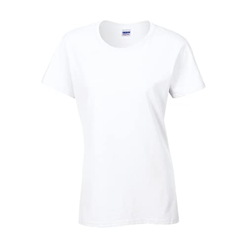 Gildan Damen Heavy Cotton Ladies' T-Shirt Tshirt, weiß, M von Gildan