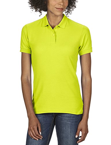 Gildan Damen Ladies' DryBlend Double Piqué Polo/75800L Poloshirt, Gelb (Safety Green 188), 38 (Herstellergröße: M) von Gildan