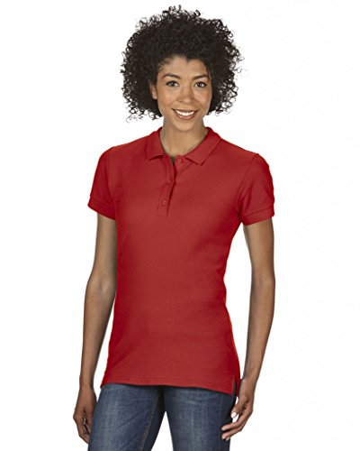 GILDAN Damen Ladies' Premium Cotton Double Piqué Polo/85800L Poloshirt, Rot (Red 40), 44 (Herstellergröße: XL) von Gildan