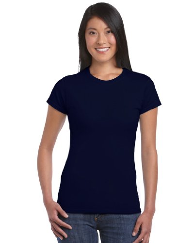 Gildan Damen Ladies' Softstyle 64000L T-Shirt, Blau (Navy 32), 44 (Herstellergröße: XL) von Gildan