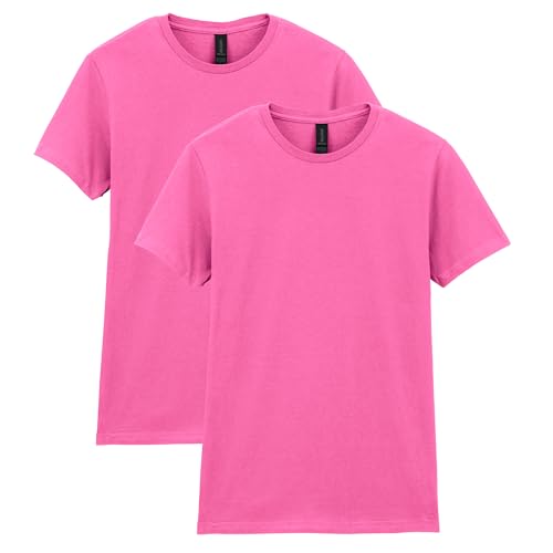 Gildan Damen Softstyle Cotton, Style G64000l, Multipack T-Shirt, Azalee (2er-Pack), Mittel Gildan Damen Softstyle Cotton, Style G64000l, Multipack T-Shirt, Azalee (2er-Pack), Mittel von Gildan