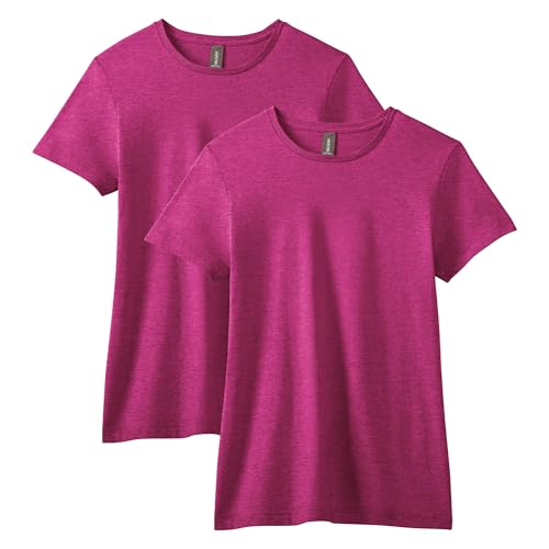 Gildan Damen Softstyle Baumwolle Style G64000l 2er Pack T-Shirt, Antique Heliconia, XX-Large von Gildan