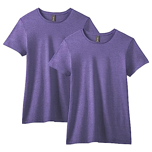 Gildan Damen Softstyle Cotton, Style G64000l, Multipack T-Shirt, Heather Purple (2er-Pack), Groß Gildan Damen Softstyle Cotton, Style G64000l, Multipack T-Shirt, Heather Purple (2er-Pack), Groß von Gildan