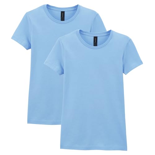 Gildan Damen Softstyle Cotton, Style G64000l, Multipack T-Shirt, Hellblau (2er-Pack), X-Groß Gildan Damen Softstyle Cotton, Style G64000l, Multipack T-Shirt, Hellblau (2er-Pack), X-Groß von Gildan