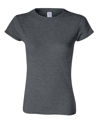 Gildan Damen Softstyle Cotton, Style G64000l, Multipack T-Shirt, Dark Heather (2er-Pack), Klein von Gildan