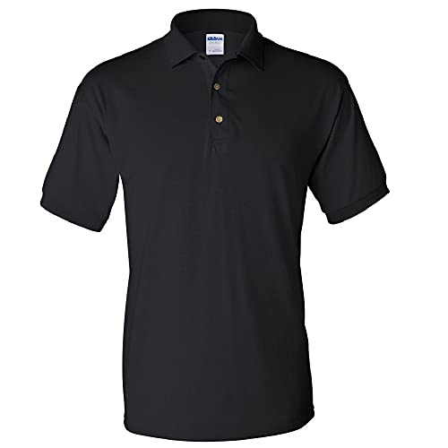 Gildan DryBlend Herren Polo-Shirt, Kurzarm (2XL) (Schwarz) von Gildan