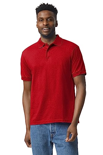 Gildan DryBlend Herren Polo-Shirt, Kurzarm (L) (Rot) von Gildan